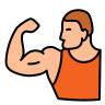 icons8 muscle flexing 96
