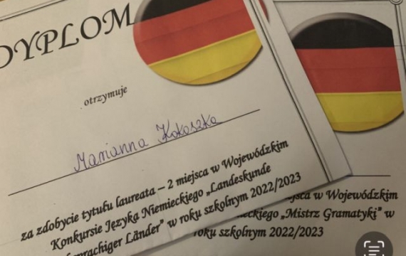 Kolejne sukcesy w konkursach z języka niemieckiego