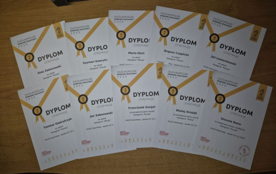 Sukces naszych szachistów w konkursie „Konik Szachowy”